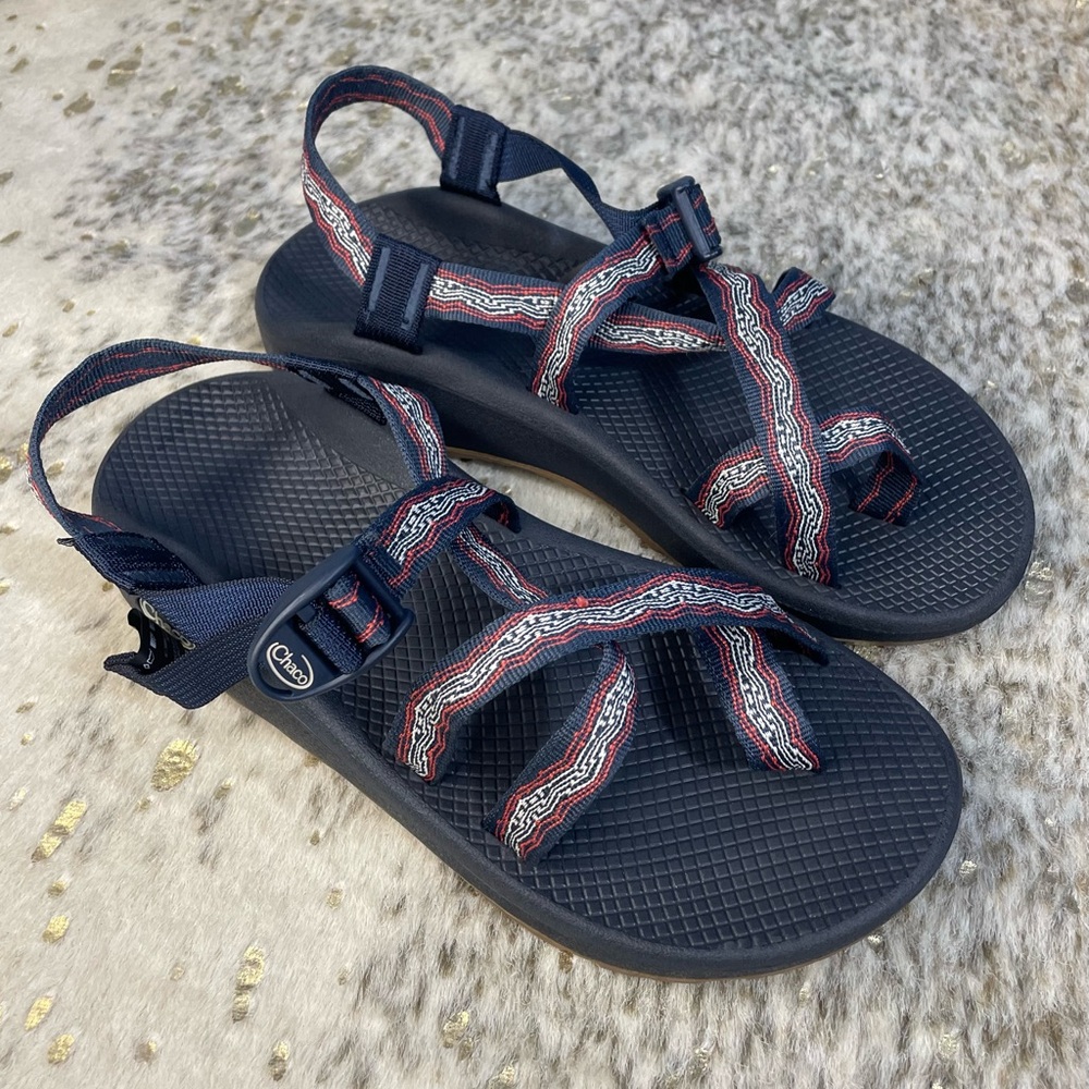Chaco Men’s Z/Cloud 2 Sandals Tri Navy Size 10- New Without Box